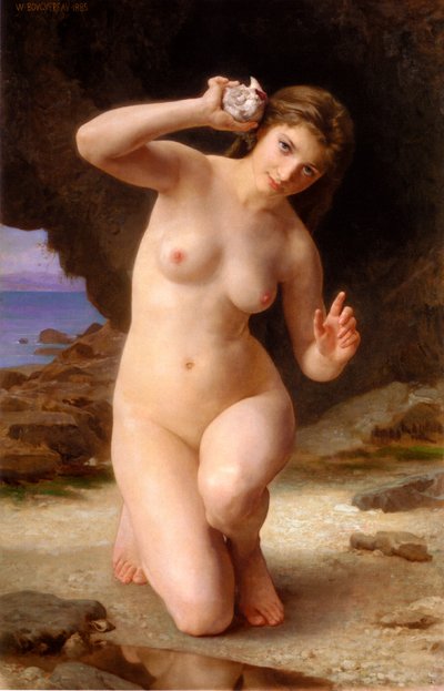 Vrouw met Schelp door William Adolphe Bouguereau